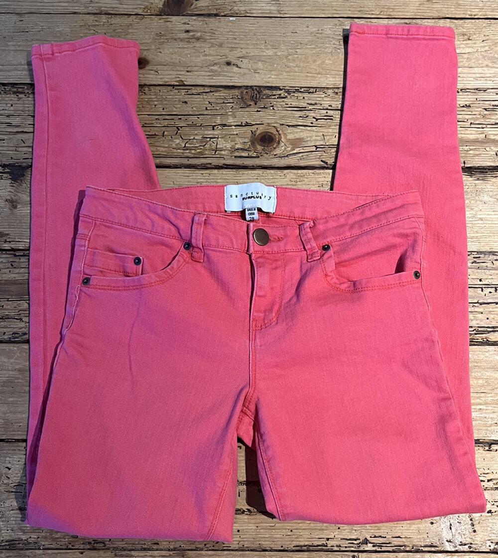 Sanctuary Womens Size 28 Pink Skinny Jeans NWOT '